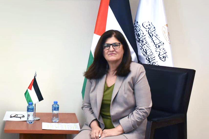 وزيرة الدولة للشؤون الخارجية والمغتربين الفلسطينية فارسين أغابكيان شاهين